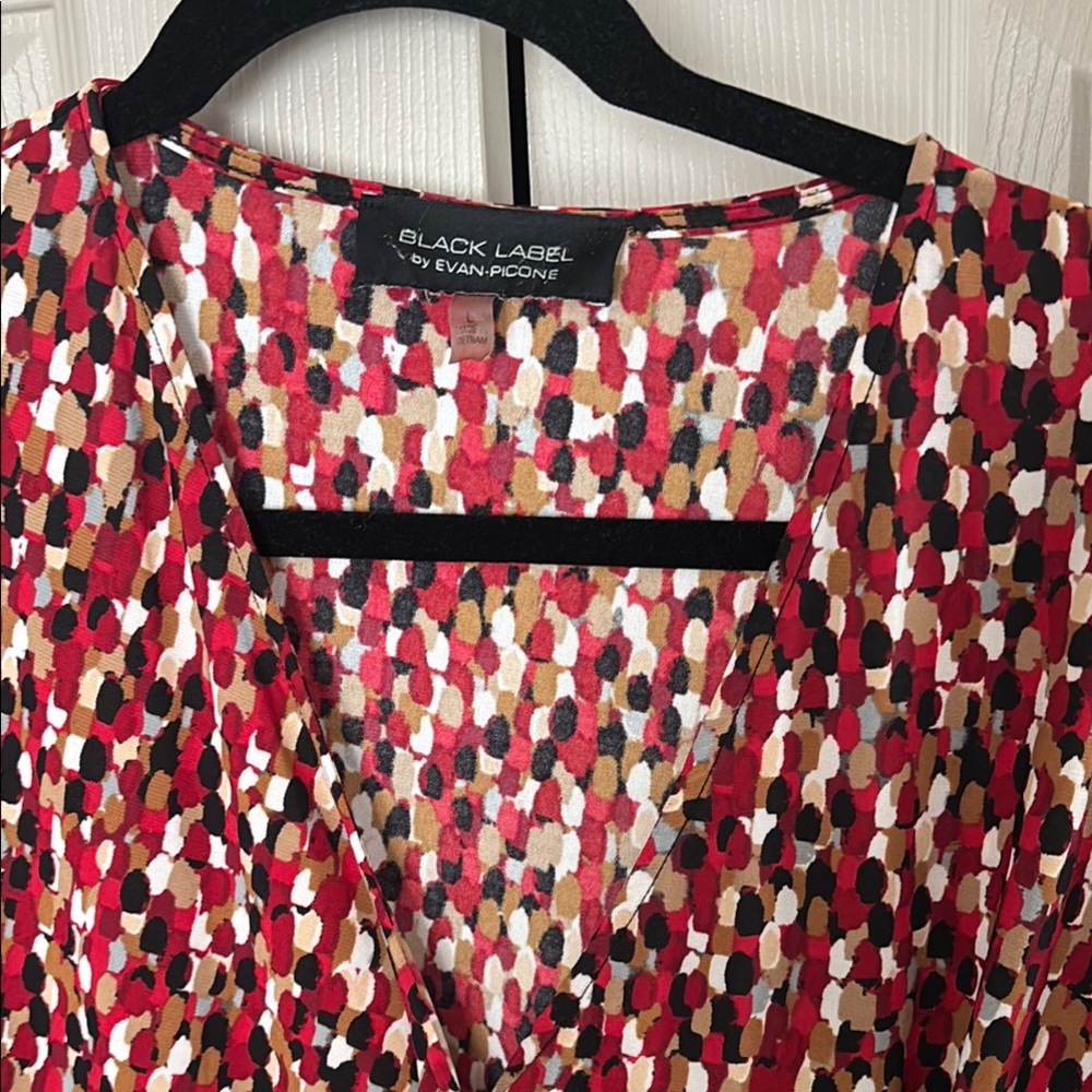 Evan Picone Black Label Vibrant Pattern Dress